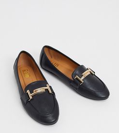 Nidhi loafer with gold snaffle in black