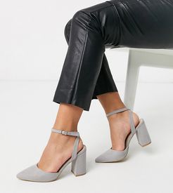 Exclusive Neima block heeled shoes in gray-Grey