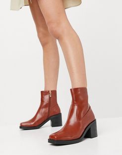 Zerrin heeled ankle boots in tan