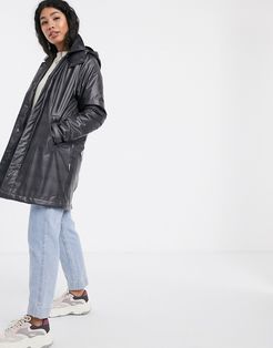 waterproof check mac coat-Grey