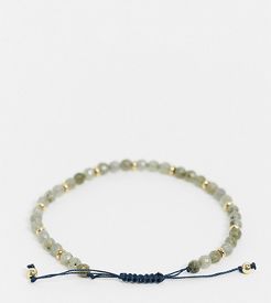 Inspired changeable charm collection gray bead bracelet-Blue