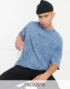 inspired oversized boxy t-shirt in blue