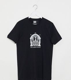 inspired t-shirt with greek mystic print in black