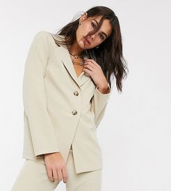 inspired tailored blazer in stone-Neutral