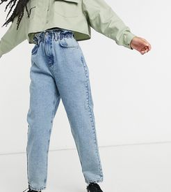 inspired The '96 mom jeans with gathered high waist in vintage blue wash