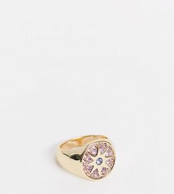 inspired the cosmic star signet ring in gold