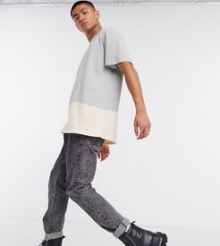 Inspired washed t-shirt in gray-Grey