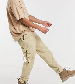 inspired wide leg smart pants in stone-Neutral