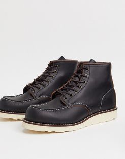 classic 6 inch moc boots in black leather