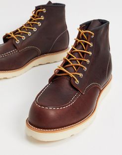classic 6 inch moc boots in brown oil-slick leather