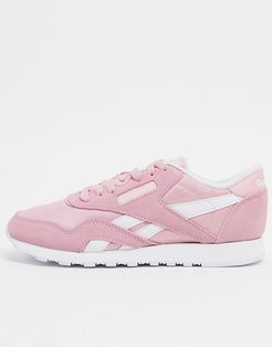 Classic nylon sneakers in pink