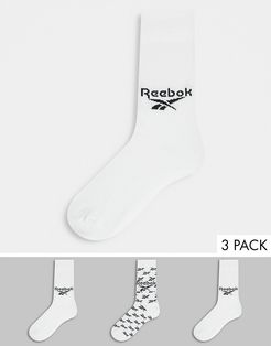 Classics 3 pack socks in white