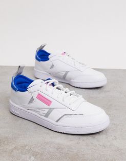 Club C DUX sneakers in white blue & pink