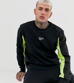 sweatshirt with neon central logo and panels in black Exclusive to Asos