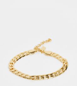 curb chain bracelet in gold plate