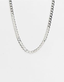 curb chain necklace in silver plated