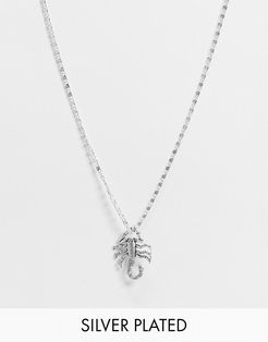 Noxious necklace with scorpian pendant in silver plate