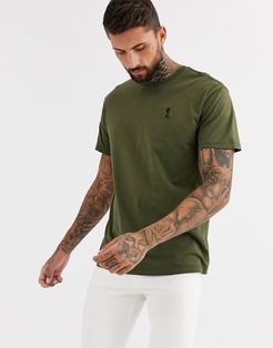 oversized t-shirt in khaki-Green