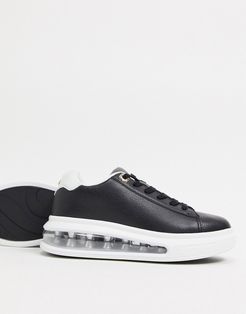 bubble sole sneakers in black