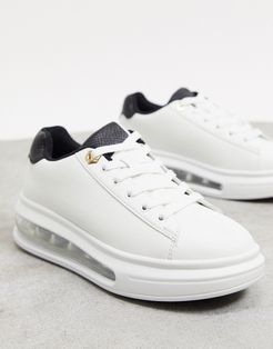 bubble sole sneakers in white