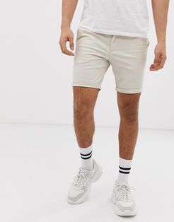 chino shorts in stone-Neutral
