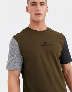 color block t-shirt in khaki-Green