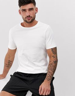 muscle fit crew neck t-shirt in white