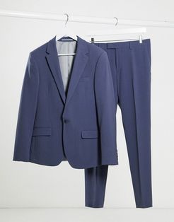 skinny suit jacket in blue-Blues