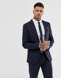 skinny suit jacket in navy