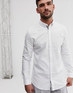 slim oxford shirt in white