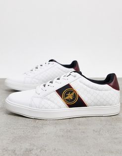 sneakers with wasp embroidery in white