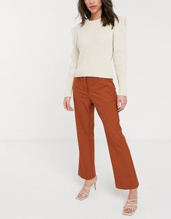 Ada mid waist flared pants-Orange