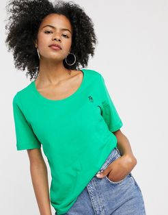 Femme tshirt with cactus motif in green-White