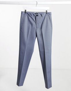 check pants in slim fit light blue