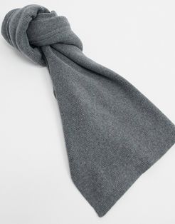 knitted cotton scarf in gray
