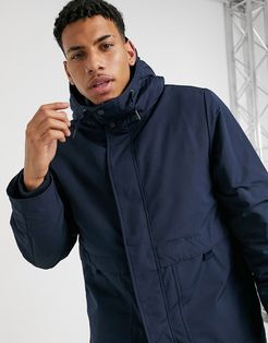 parka with recycled padding in navy