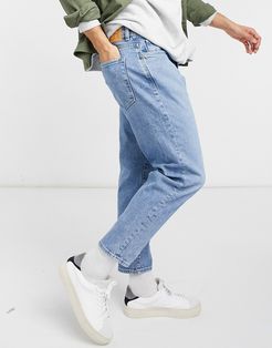 relaxed crop jeans in light blue-Blues