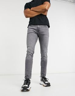 slim jean in organic cotton washed gray-Grey
