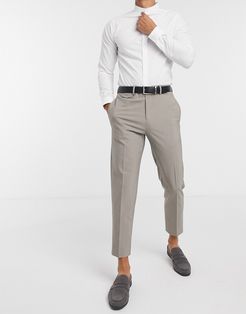 slim jersey suit pants in light gray-Beige