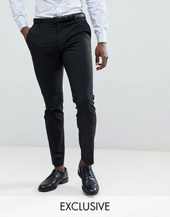 Suit Pants with Stretch in Slim Fit-Black