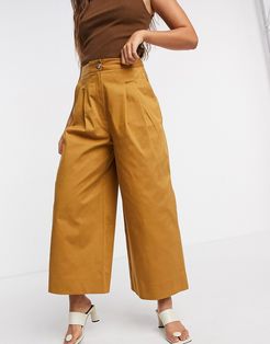 Milla high waist wide leg pants in brown