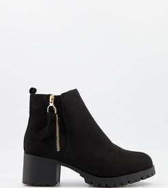 heeled ankle boots in black