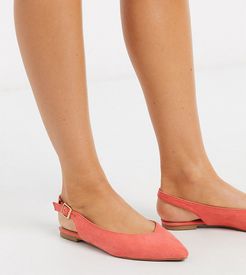 Lana sling back pointed shoes in coral-Pink