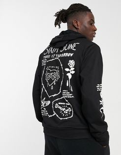 custom print hoodie in black