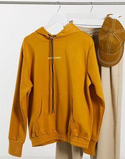 logo hoodie in mustard-Yellow