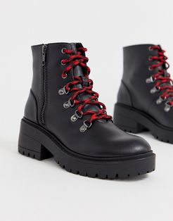 7eye Luggy boot in black leather