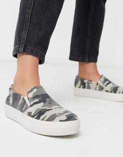 Gills slip on sneaker in camo print-Green