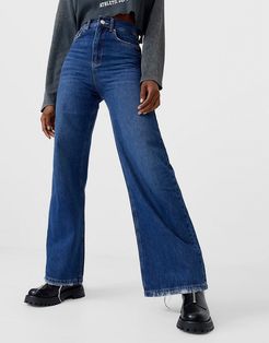 90s super wide leg jean in blue-Blues