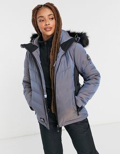 Aspen 10K-10K padded ski jacket in black pearl