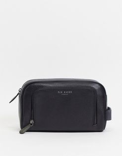 Clings Leather washbag in black